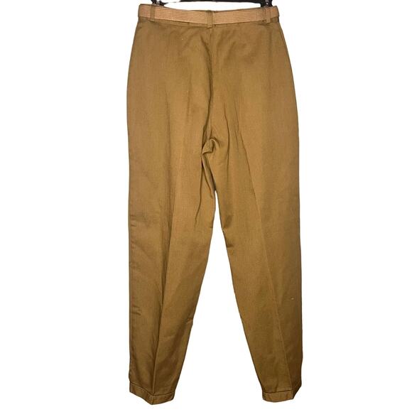 Vintage 80s Space Legs Size Small Chino Jogger Pants High Waist Military Style - Picture 2 of 7